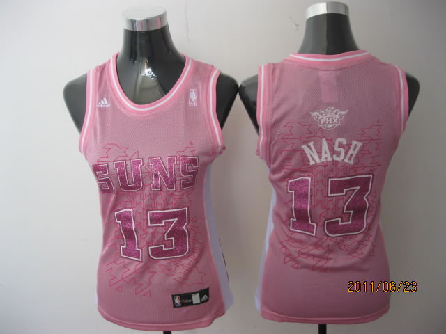  NBA Women Phoenix Suns 13 Steve Nash Swingman Pink Jersey